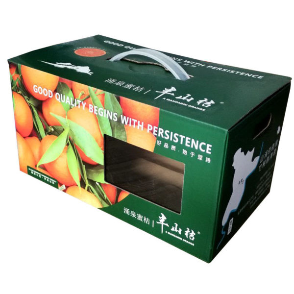 Wholesale Matt Finish Corrugated Paper Packaging Boxes with Window for Packing Fruit