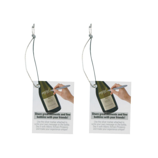 Bottle Neck Hang Tags With Elastics