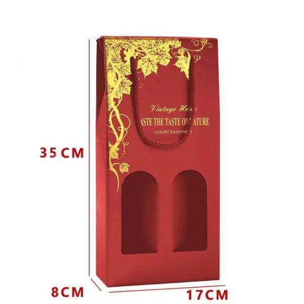 Wholesale Wine Paper Bags-red color