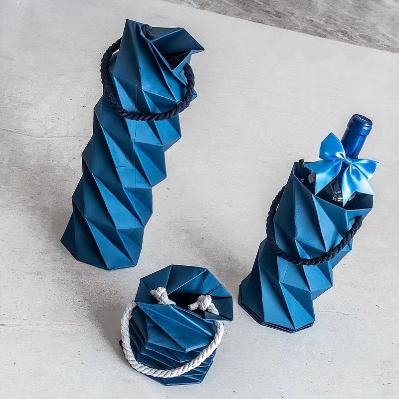 Blue Wine Paper Bags