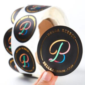 Paper Stickers with Gold Foil